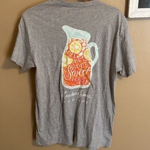 Lauren James “I’ll be your sweet iced t” t shirt gray and orange